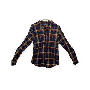 Patagonia Mens SZ Small Fjord Flannel Shirt Worn Wear Stripe Organic